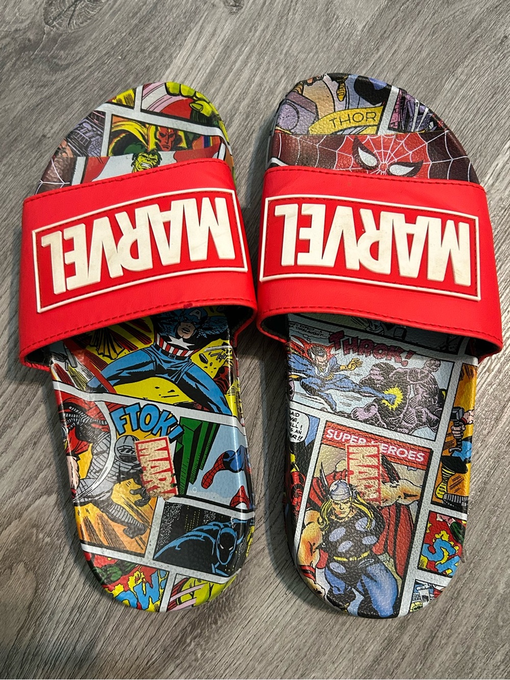 Marvel Womens Comic Slide Sandal (see pics and description) size 7